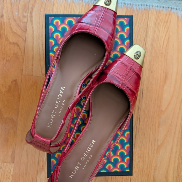Kurt Geiger Regent Open Court Red - NWT Size 7, 7.5 - Picture 5 of 5